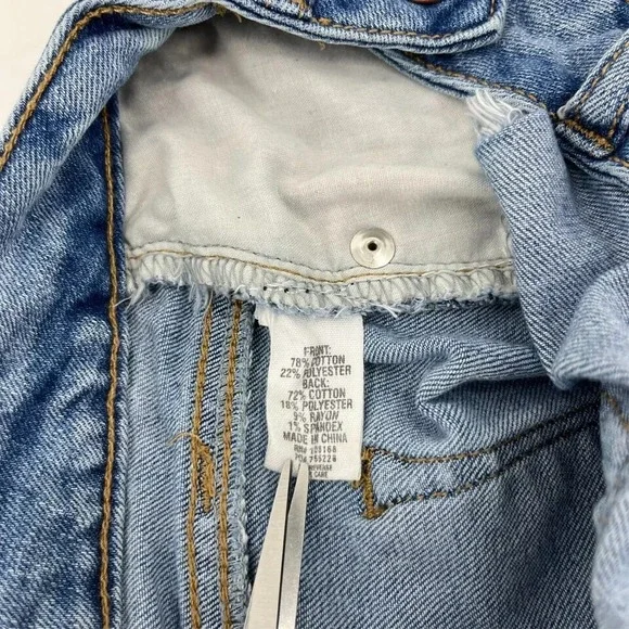 RSQ Denim Shorts Women's Juniors Size 3 Blue Vintage High Rise Cutoff Distressed - Picture 9 of 9